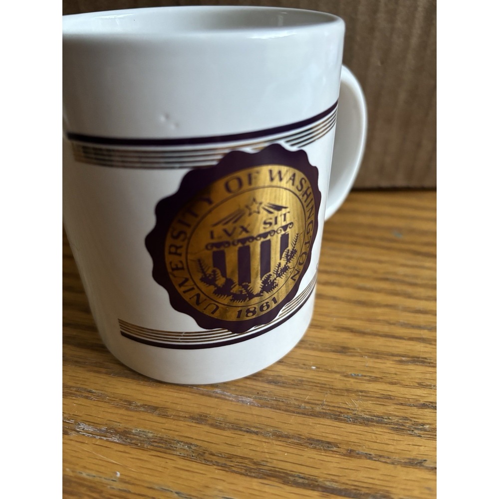 University of WASHINGTON 1861 Mug Gold & Purple Trim